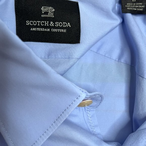 Scotch & Soda Light Blue L/S Button Down Shirt - Sz L - Picture 3 of 3